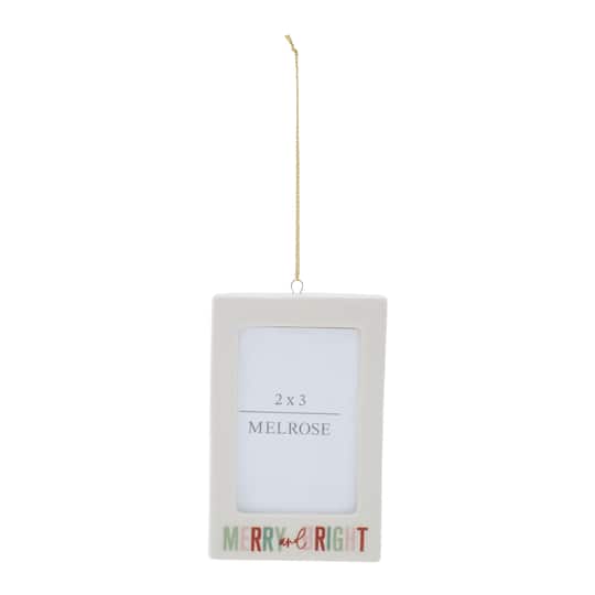 Melrose Merry & Bright 2" x 3" Photo Frame Ornaments, 6ct.